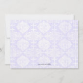 キュートホワイトレースコルセットランジェリーブライダルシャワー 招待状 (裏面)