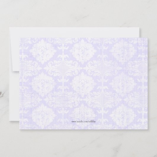 キュートホワイトレースコルセットランジェリーブライダルシャワー 招待状 (裏面)