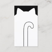 キュートホワイト子猫顔ペットシッターテンプレート 名刺 (裏面)