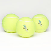 キュートホワイト幽霊ブルーアイズトップハットスカル杖 テニスボール (マルチ)