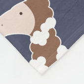 キュートホワイト&ブラウンスポッテッドラマス名前をカスタムする フリースブランケット (角)