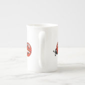 キュートホワイト&レッドラディバグボーン中国 ボーンチャイナマグカップ (裏面)