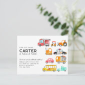 キュートホンクビープVroom輸送子供の誕生日 ポストカード (スタンド正面)