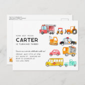 キュートホンクビープVroom輸送子供の誕生日 ポストカード (正面/裏面)