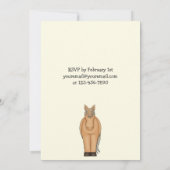 キュートホースとハートバレンタイン誕生日招待状 招待状 (裏面)