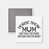 キュートホースショーマムエクエストリアンウエスタン女性のカーボーイ マグネット (正面/裏面)