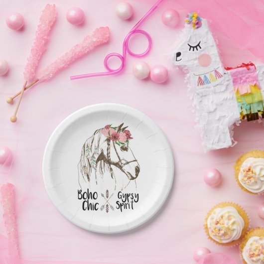 キュートホースボホウエスタンカントリーパーティーエクエストリアン ペーパープレート (パーティー)