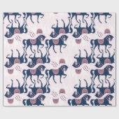 キュートホースラッピング紙 ラッピングペーパー (フラット)