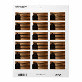 キュートホームコッパー – ブラックストライプ差出人住所 ラベル (フルシート)