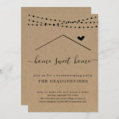 キュートホームスイートホーム引っ越し祝いパーティーパーティの招待状 招待状 (正面/裏面)