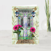 キュートホームスイートホーム引っ越し祝いパーティーフェアリードア カード (正面)