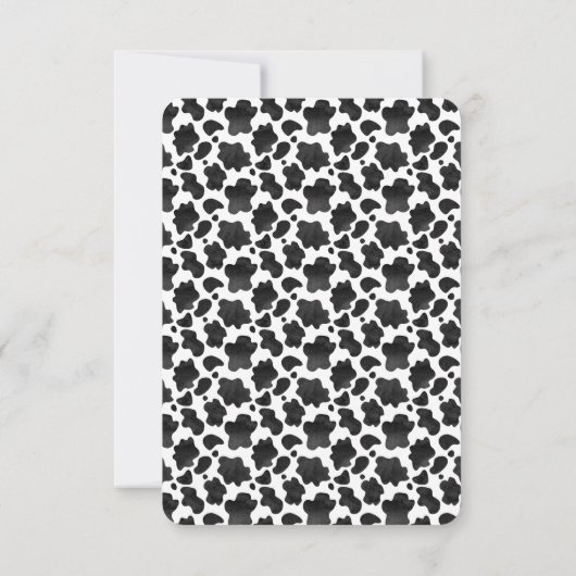 キュートホーリーカウガールピおもしろいンクベビーファースト誕生日 サンキューカード (裏面)