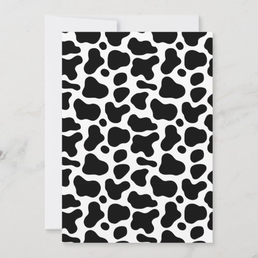 キュートホーリーカウファースト誕生日 招待状 (裏面)