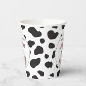 キュートホーリーカウファームテーマ牛プリントハッピーバースデー 紙コップ (左)