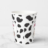 キュートホーリーカウファームテーマ牛プリントハッピーバースデー 紙コップ (右)