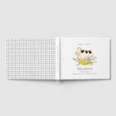 キュートホーリーカウファームフローラキッズ任意の年齢誕生日 ゲストブック (全面)