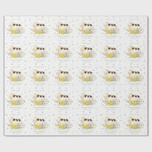 キュートホーリーカウファームフローラキッズ任意の年齢誕生日 ラッピングペーパー (フラット)