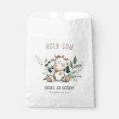 キュートホーリーカウリーフパステルニュートラル子供の誕生日 フェイバーバッグ (正面)