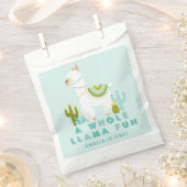 キュートホールラマおもしろいアクア1歳の誕生日パーティー フェイバーバッグ (クリップ留めされた状態)