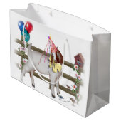 キュートボア誕生日ヤギ抱き枕 ラージペーパーバッグ (裏面アングル)