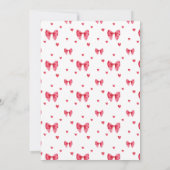 キュートボウ&ハートベビーシャワー招待状 招待状 (裏面)