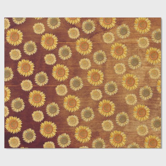 キュートボエレガントーホーファームハウスウッドヒマ素朴ワリ ラッピングペーパー (フラット)