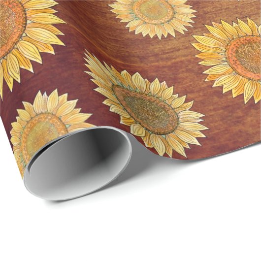 キュートボエレガントーホーファームハウスウッドヒマ素朴ワリ ラッピングペーパー (ロールコーナー)