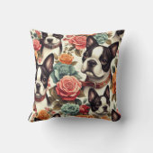 キュートボストンテリアイラストレーション クッション (裏面)