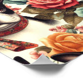 キュートボストンテリアイラストレーション ポスター (角)