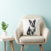 キュートボストンテリアギフト白黒パピードッグ クッション (椅子)