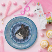 キュートボストンテリアパーソナライズされたパーティー ペーパープレート (パーティー)