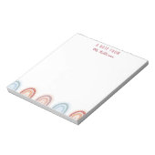 キュートボヘミアンレインボー先生 ノートパッド (回転)