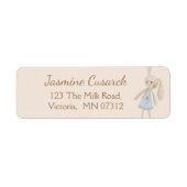 キュートボホオベビーバニー差出人住所 ラベル (正面)