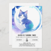 キュートボホキティーバースデー 招待状 (正面/裏面)