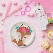 キュートボホシックキツネ ペーパープレート (パーティー)