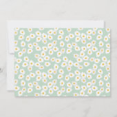 キュートボホセージデイジーフローラカスタムベビーシャワー サンキューカード (裏面)