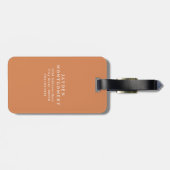 キュートボホテラコッタフローラグリーン名前をカスタムする ラゲッジタグ (裏面横)