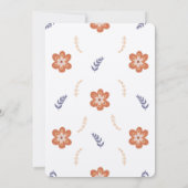 キュートボホデイジーオネダーフルファースト誕生日 招待状 (裏面)