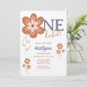 キュートボホデイジーオネダーフルファースト誕生日 招待状 (スタンド正面)