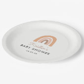 キュートボホパステルレインボーベイビーシャワー ペーパープレート (アングル)