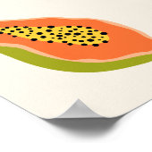 キュートボホパパイヤフルーツイラストレーションサマープリント ポスター (角)