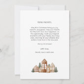 キュートボホベージュクリスマスベビーエンジェル シーズンカード (裏面)