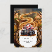 キュートボホモンスタートラック誕生日 サンキューカード (正面/裏面)