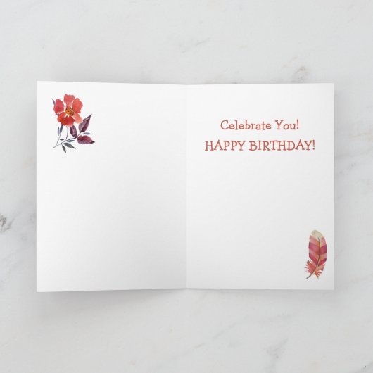 キュートボホラマ誕生日 カード (内部)