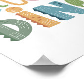 キュートボホリトルディオナーズ文字子供部屋ウォールアート ポスター (角)