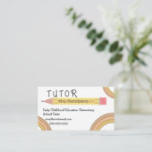 キュートボホレインボーズチューター先生 名刺 (スタンド正面)