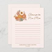 キュートボホレトロフローラブライダルシャワーママアドバイス (正面/裏面)