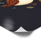 キュートボホーオータムディアーリースウォールデカール ポスター (コーナー)