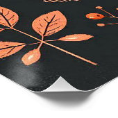 キュートボホーオータムロビンリースウォールデカール ポスター (コーナー)