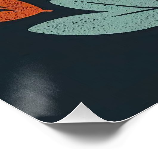 キュートボホーオータムロビンリースウォールデカール ポスター (コーナー)